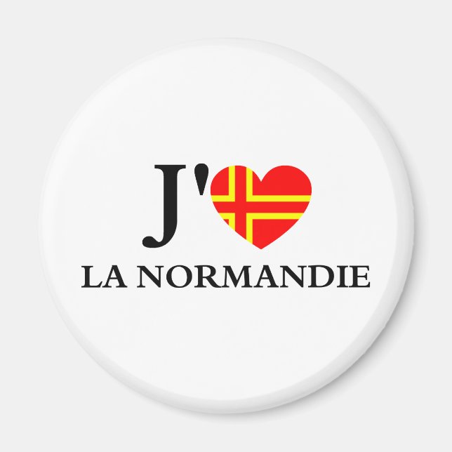 Ich liebe die Normandie Magnet (Vorne)