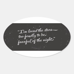 Ich liebe die Sterne Ovaler Aufkleber