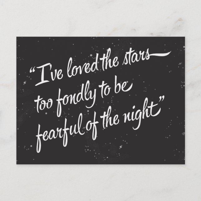 Ich liebe die Sterne Postkarte (Vorderseite)