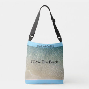 Ich liebe die Strand-Tote Tragetaschen Mit Langen Trägern