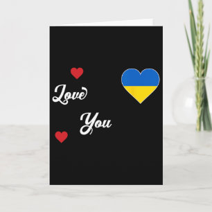 Ich liebe die Ukraine mit der ukrainischen Flagge Karte