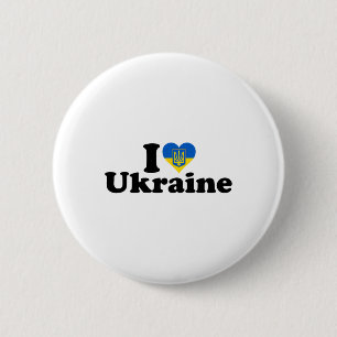 Ich liebe die Ukraine Ukrainischer Stolz Wurzeln U Button