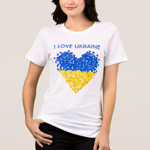 Ich liebe die Ukraine. Unterstützung für die Ukrai Tri-Blend Shirt