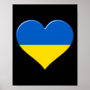Ich liebe die ukrainische Nationalflagge Stolz Her Poster