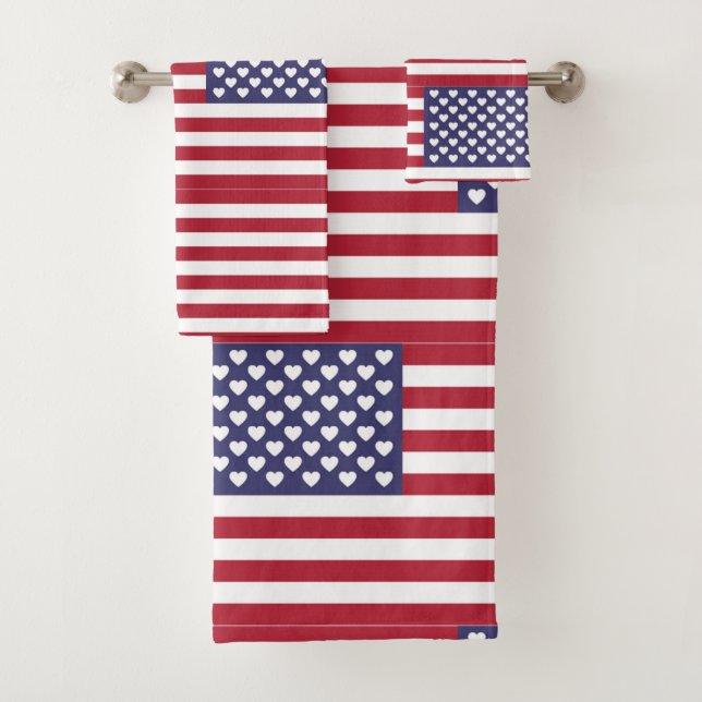 ICH LIEBE DIE USA BADHANDTUCH SET (Insitu)