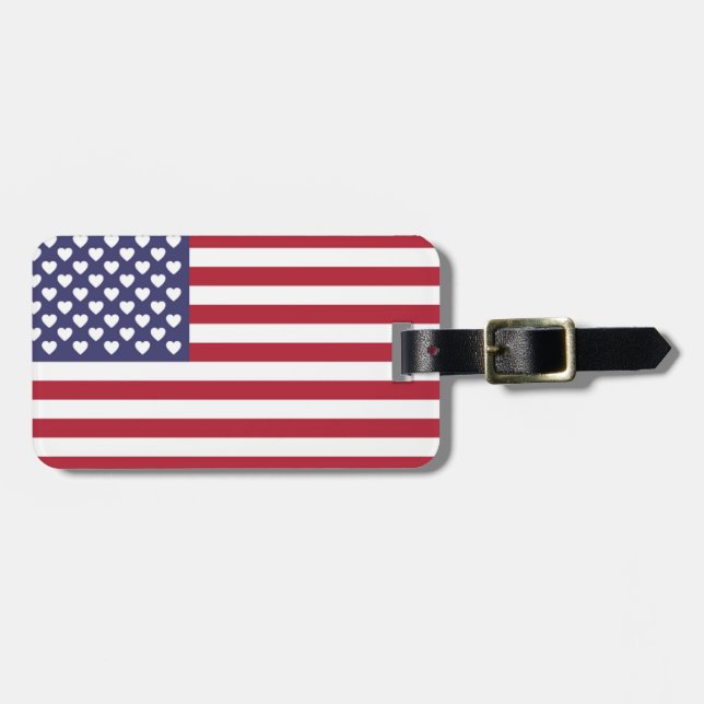 ICH LIEBE DIE USA GEPÄCKANHÄNGER (Vorderseite horizontal)