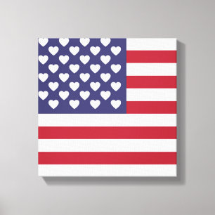 ICH LIEBE DIE USA LEINWANDDRUCK