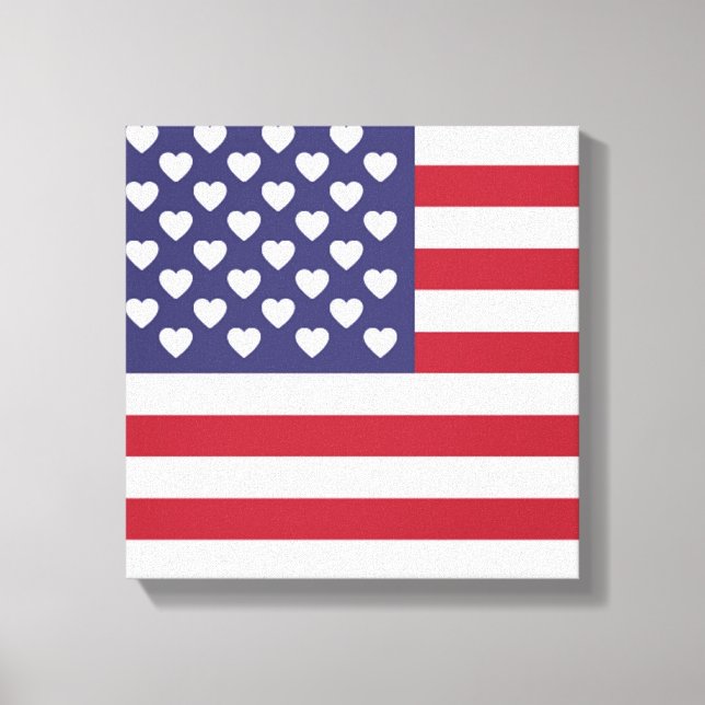 ICH LIEBE DIE USA LEINWANDDRUCK (Vorderseite)