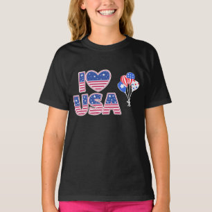 Ich liebe die USA - Patriotisches amerikanisches F T-Shirt