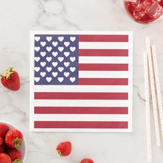 ICH LIEBE DIE USA SERVIETTE (Beispiel)