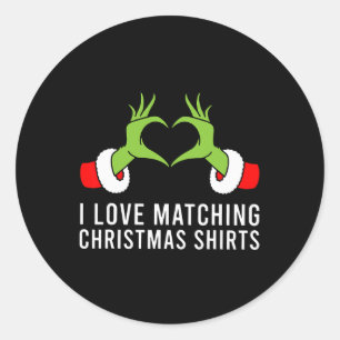Ich Liebe, die Weihnachten gleicht, aber ich bin k Runder Aufkleber