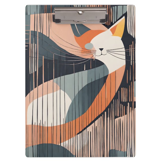 Ich Liebe diese minimalistische Vektorkatzenkunst  Klemmbrett (Vorderseite)