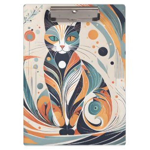 Ich Liebe diese minimalistische Vektorkatzenkunst  Klemmbrett