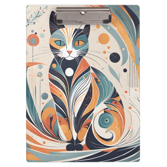 Ich Liebe diese minimalistische Vektorkatzenkunst  Klemmbrett (Vorderseite)