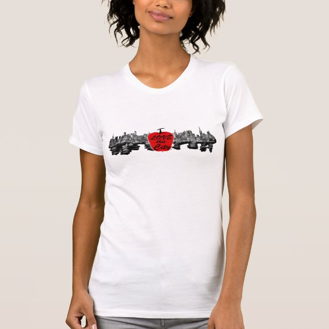 Ich Liebe diese Stadt in Shirt (Vorderseite)