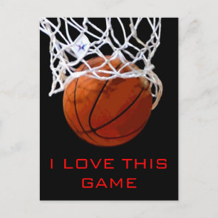 Ich liebe dieses Basketball-Motivationsspiel Postkarte