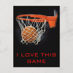 Ich liebe dieses Basketball-Postkarten-Spiel Postkarte