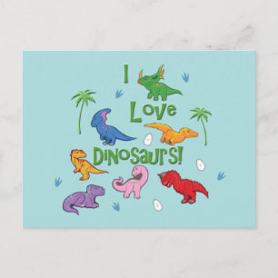 Ich Liebe Dinosaurier! (Niedlich) Postkarte