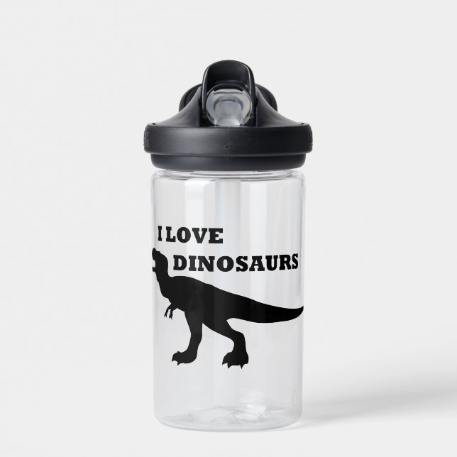 Ich Liebe Dinosaurier! Trinkflasche (Vorne)