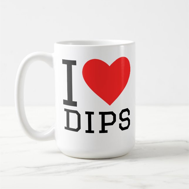 Ich liebe Dips  Kaffeetasse (Links)