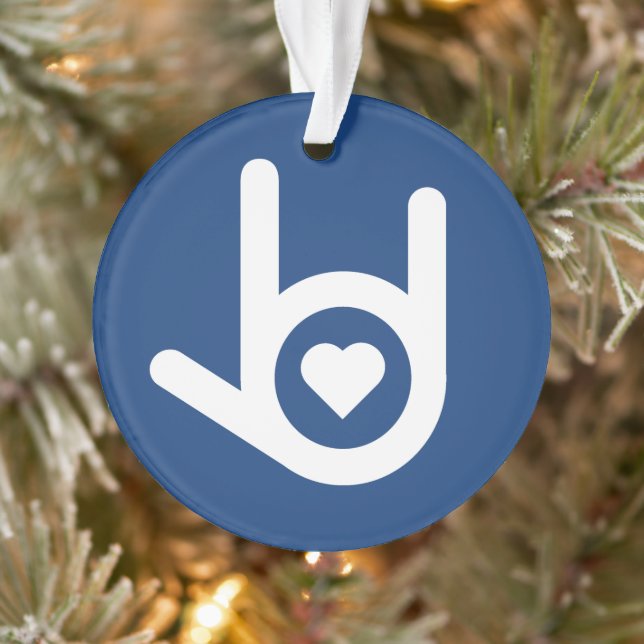 Ich Liebe dir, blau Ornament (Baum)