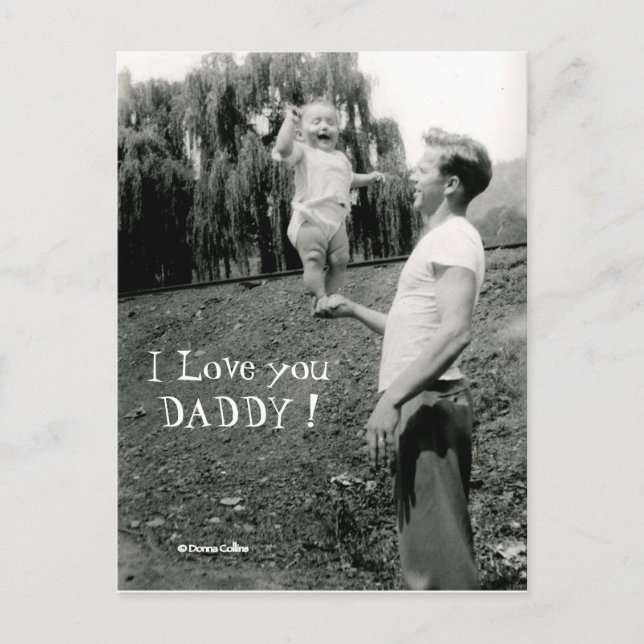 Ich Liebe dir Daddy Postkarte (Vorderseite)