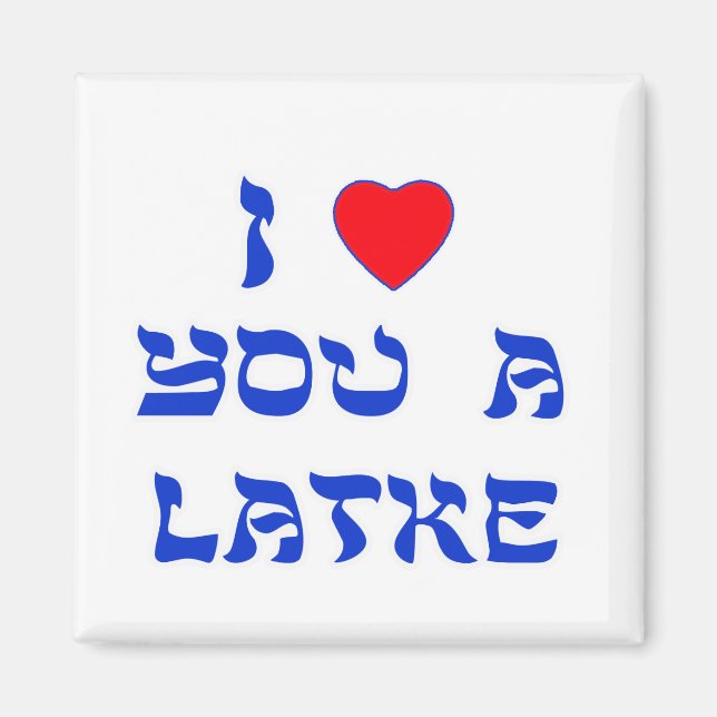 Ich Liebe dir ein Latke Magnet (Vorne)