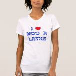 Ich Liebe dir ein Latke T-Shirt<br><div class="desc">Große Chanukah Geschenk, um jemandem zu sagen, wie viel du sie mit einem Wortspiel mit Latke Liebe!</div>