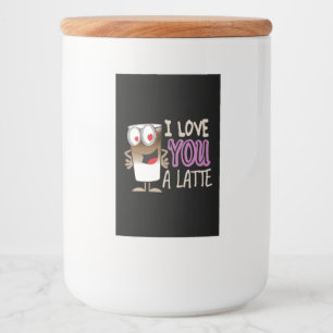 Ich Liebe dir ein Latte Lebensmitteletikett