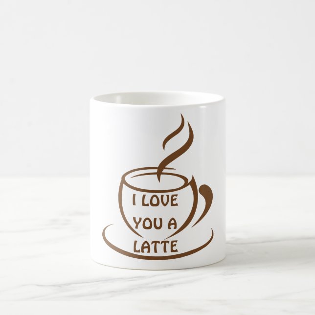 Ich Liebe dir ein romantisches, lustiges Design Kaffeetasse (Mittel)