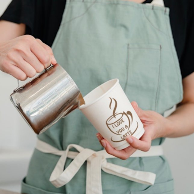 Ich Liebe dir ein romantisches, lustiges Design Pappbecher (Von Creator hochgeladen)