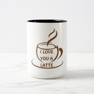 Ich Liebe dir ein romantisches, lustiges Design Zweifarbige Tasse