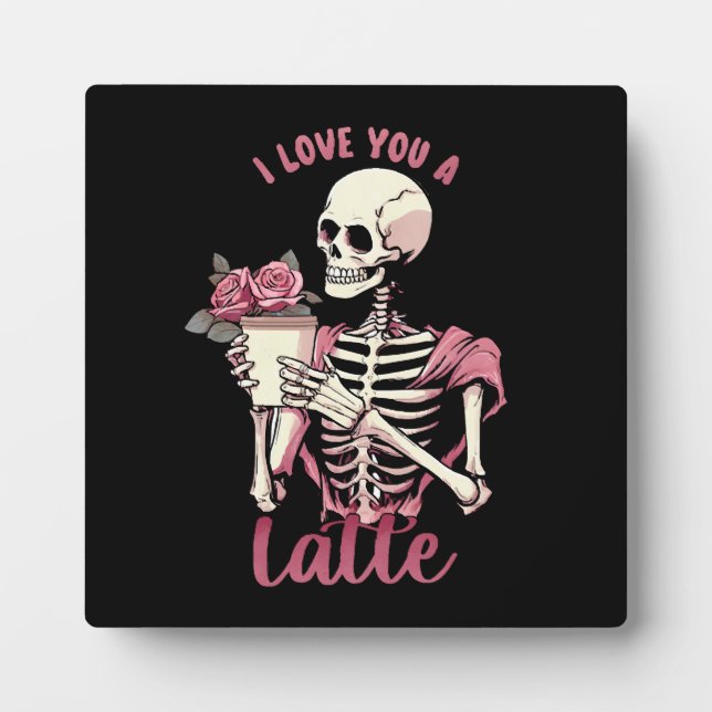 Ich Liebe dir ein Valentinstag Skelett Fotoplatte (Vorderseite)