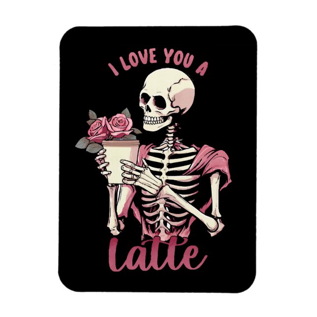 Ich Liebe dir ein Valentinstag Skelett Magnet (Vertikal)