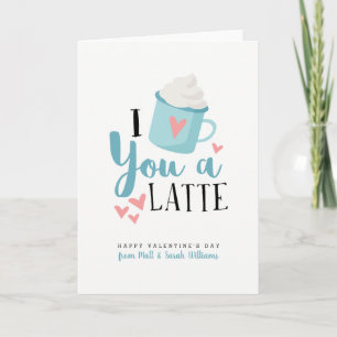 Ich Liebe dir eine Latte Valentine Day Card Feiertagskarte