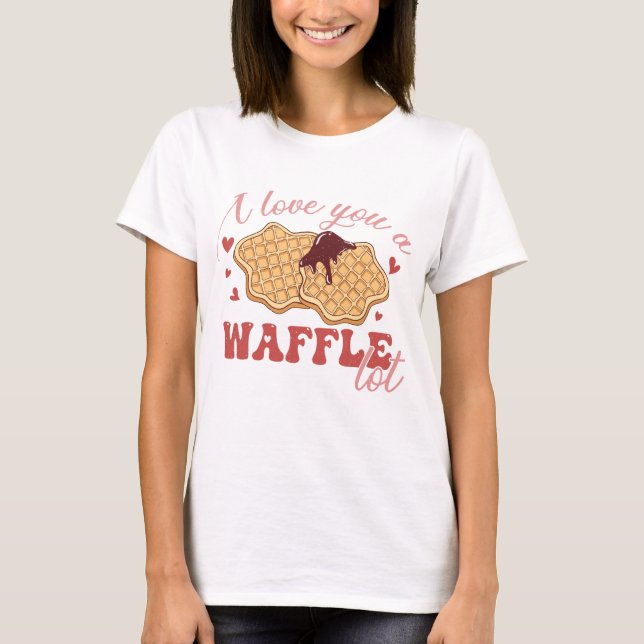 Ich Liebe dir eine Waffellocke T-Shirt (Vorderseite)