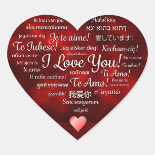 Ich Liebe dir einen Herzaufkleber Herz-Aufkleber