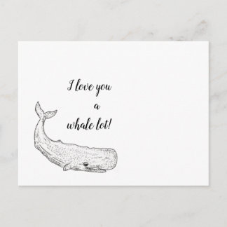 Ich Liebe dir einen Whale Lot White Whale Postkarte