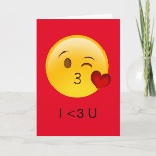Ich Liebe dir Emoji Valentinskarte Feiertagskarte