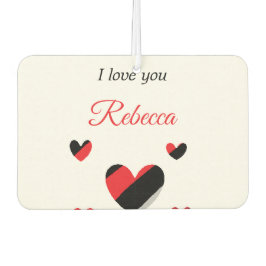 Ich Liebe dir farbenfrohe Herzen weiß Autolufterfrischer