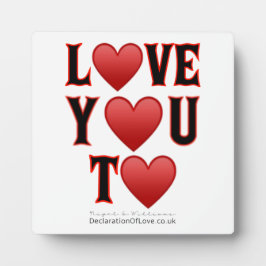 Ich Liebe dir, Fotoplatte