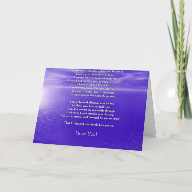 Ich Liebe dir Gedicht Karte (Vorderseite)