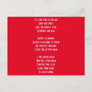 Ich Liebe dir Gedicht Postkarte