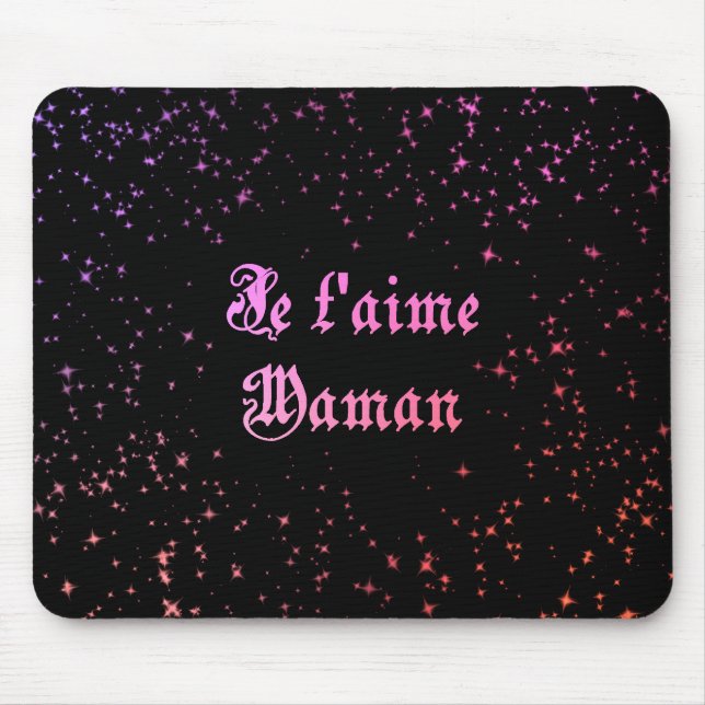 Ich Liebe dir Mama auf Französisch Mousepad (Vorne)