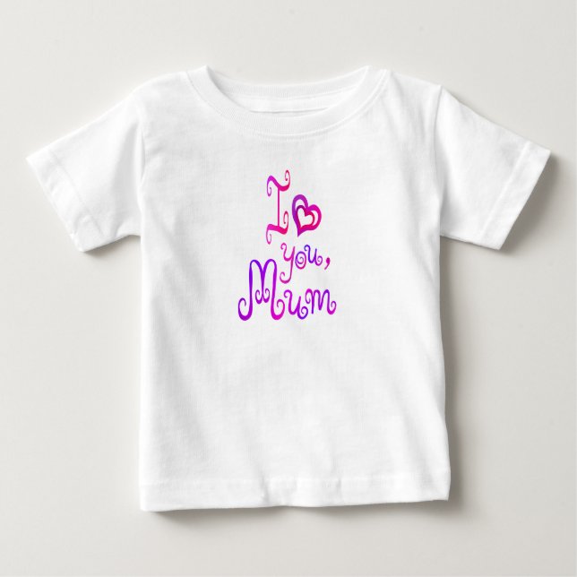 Ich Liebe dir Mama Baby T-shirt (Vorderseite)