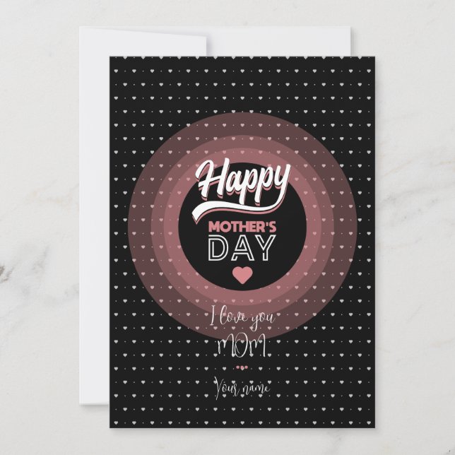 Ich Liebe dir Mama Einladung (Vorderseite)