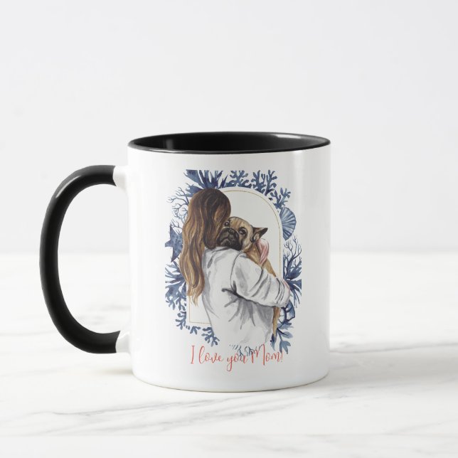 "Ich Liebe dir Mama!" Mutter und Hund Tasse (Links)