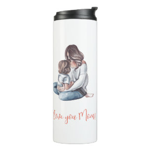 "Ich Liebe dir Mama!" Mutter und Kind Thermosbecher