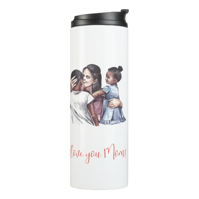 "Ich Liebe dir Mama!" Mutter und Kind Thermosbecher (Nach links gedreht)