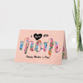 Ich Liebe dir Mama | Muttertagskarte Karte